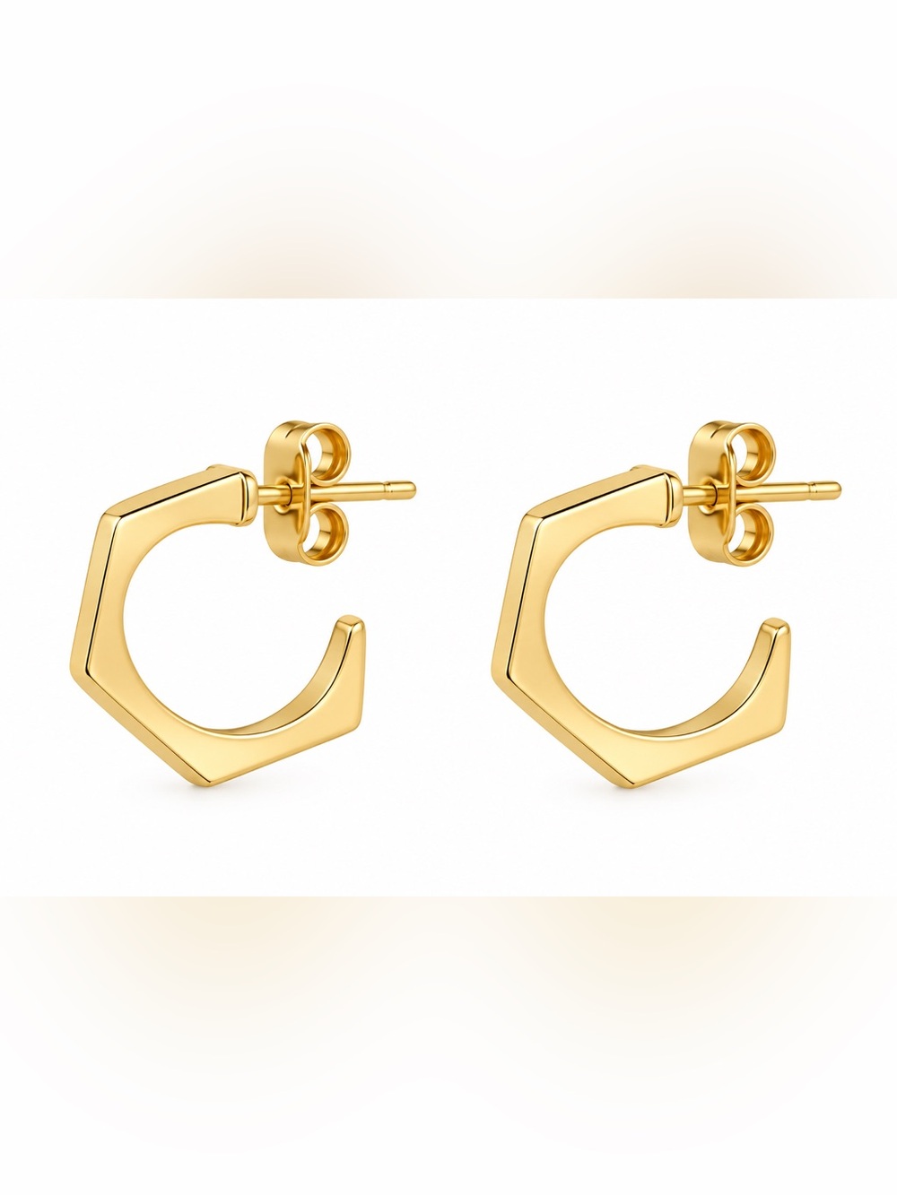 Oshena designer beachwear Gold Geometric Earrings